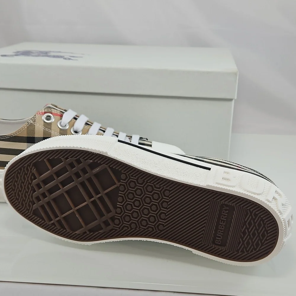 NEW! Burberry Jack Vintage Check Platform Low Top Sneakers Size 5.5 - Picture 13 of 16